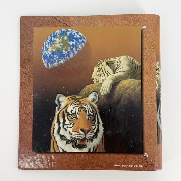 90s Stuart Hall tiger conservation 3 ring binder 1990s vintage - Picture 4 of 11